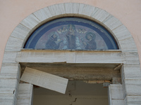 View of a church which collapsed with the powerful earthquake in Piedilama, near the municipality of Arquata del Tronto, Italy, on July 31 2...
