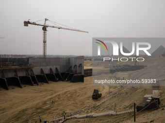  A general view shows the construction site of the Grand Egyptian Museum, Giza, Egypt, 17 March 2014. The total cost of constructing the mus...