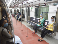 Metro railway service resumes after six months amid coronavirus emergency in Kolkata, India, 14 September, 2020.  (