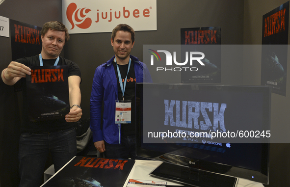 Jujubee stand, a successful games development studio from Katowice, with their new game KURSK, present at Digital Dragons 2015, one of the b...