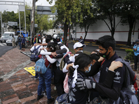 A simulacrum took place outside where the Alvaro Obregon 286 building was located on September 19, 2020, in Mexico City, Mexico.
Rescuers, r...
