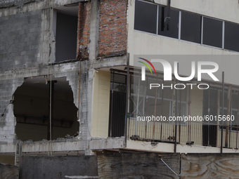 Structural damage to Colegio Rébsamen in Mexico City during the earthquake of September 19, 2017.
 On September 19, 2020 in Mexico City, Me...