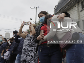 Relatives of the girls and boys who died at the Rébsamen School in Mexico City after a building collapsed during the earthquake of September...