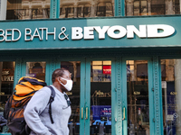 A view of Bed Bath & Beyond Branch in New York City on September 22, 2020. Bed Bath & Beyond announced plans to permanently close about 200...