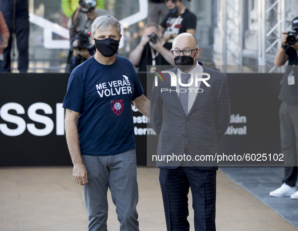  Actor Viggo Mortensen is seen arriving at Maria Cristina hotel during 68th San Sebastian International Film Festival on September 22, 2020...