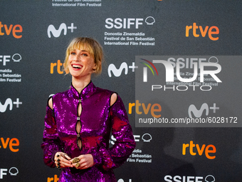 Ingrid Garcia Jonsson attends 'Explota, Explota' (My Heart Goes Boom) premiere during the 68th San Sebastian International Film Festival on...