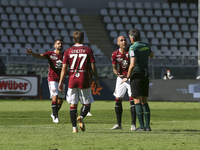 Tomas Rincon of Torino FC  and Simone Zaza of Torino FC protest to the refereeduring the Serie A football match between Torino FC and Atalan...