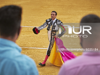Spanish bullfighter Enrique Ponce during the Virgen de las Angustias Bullfighting Festival at the Monumental de Frascuelo bullring on Septem...