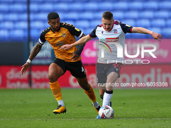   Boltons Tom White charges forward during the Sky Bet League 2 match between Bolton Wanderers and Newport County at the Reebok Stadium, Bol...