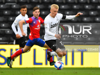  
Louie Sibley of Derby County during the Sky Bet Championship match between Derby County and Blackburn Rovers at the Pride Park, DerbyDerb...