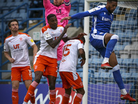    Chris Maxwell of Blackpool claims the ball from a corner during the Sky Bet League 1 match between Gillingham and Blackpool at the MEMS P...