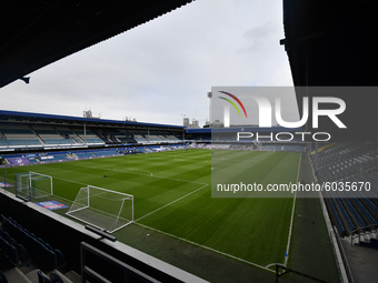 General view of Queens Park Ranger stadium during  the Sky Bet Championship match between Queens Park Rangers and Middlesbrough at The Kiyan...