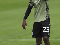   Kwame Poku of Colchester United  during the Sky Bet League 2 match between Barrow and Colchester United at the Holker Street, Barrow-in-Fu...