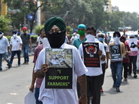 Kolkata Sikh Sangat organized a protest rally accompanied by the Muslim community against the Agriculture Bill 2020 in the Parliament by the...