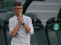 Imanol Alguacil head coach of Real Sociedad reacts during the La Liga Santader match between Elche CF and Real Sociedad at Estadio Martinez...