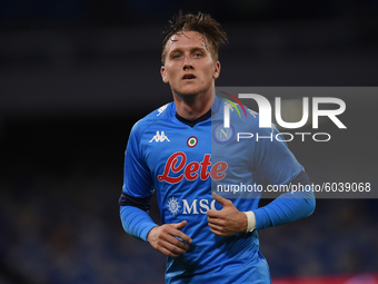 Piotr Zielinski of SSC Napoli during the Serie A match between SSC Napoli and Genoa CFC at Stadio San Paolo Naples Italy on 27 September 202...