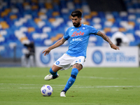 Elseid Hysaj of SSC Napoli during the Serie A match between SSC Napoli and Genoa CFC at Stadio San Paolo Naples Italy on 27 September 2020....