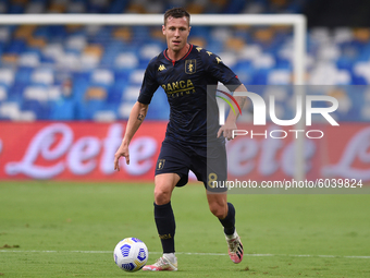Lukas Lerager of Genoa CFC during the Serie A match between SSC Napoli and Genoa CFC at Stadio San Paolo Naples Italy on 27 September 2020....