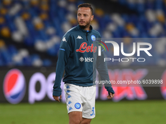 Amir Rrahmani of SSC Napoli during the Serie A match between SSC Napoli and Genoa CFC at Stadio San Paolo Naples Italy on 27 September 2020....