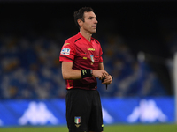 Referee Juan Luca Sacchi during the Serie A match between SSC Napoli and Genoa CFC at Stadio San Paolo Naples Italy on 27 September 2020. (