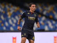 Luca Pellegrini of Genoa CFC during the Serie A match between SSC Napoli and Genoa CFC at Stadio San Paolo Naples Italy on 27 September 2020...