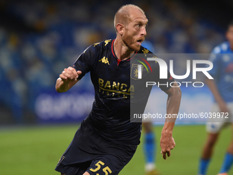 Andrea Masiello of Genoa CFC during the Serie A match between SSC Napoli and Genoa CFC at Stadio San Paolo Naples Italy on 27 September 2020...