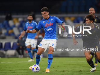 Eljif Elmas of SSC Napoli during the Serie A match between SSC Napoli and Genoa CFC at Stadio San Paolo Naples Italy on 27 September 2020. (
