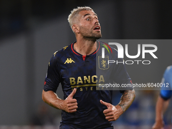 Valon Behrami of Genoa CFC during the Serie A match between SSC Napoli and Genoa CFC at Stadio San Paolo Naples Italy on 27 September 2020....