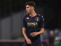 Filippo Melegoni of Genoa CFC during the Serie A match between SSC Napoli and Genoa CFC at Stadio San Paolo Naples Italy on 27 September 202...