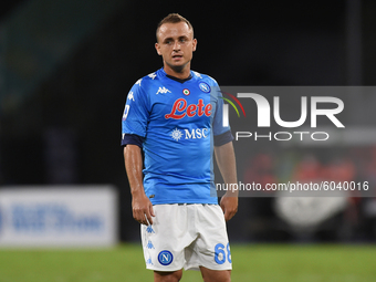 Stanislav Lobotka of SSC Napoli during the Serie A match between SSC Napoli and Genoa CFC at Stadio San Paolo Naples Italy on 27 September 2...
