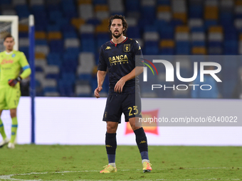 Mattia Destro of Genoa CFC during the Serie A match between SSC Napoli and Genoa CFC at Stadio San Paolo Naples Italy on 27 September 2020....