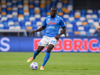 Kalidou Koulibaly of SSC Napoli during the Serie A match between SSC Napoli and Genoa CFC at Stadio San Paolo Naples Italy on 27 September 2...