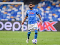 Elseid Hysaj of SSC Napoli during the Serie A match between SSC Napoli and Genoa CFC at Stadio San Paolo Naples Italy on 27 September 2020....