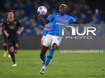 Victor Osimhen of SSC Napoli during the Serie A match between SSC Napoli and Genoa CFC at Stadio San Paolo Naples Italy on 27 September 2020...