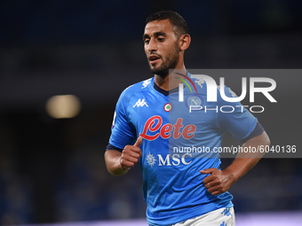 Faouzi Ghoulam of SSC Napoli during the Serie A match between SSC Napoli and Genoa CFC at Stadio San Paolo Naples Italy on 27 September 2020...
