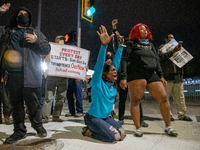 Several hundred Black Lives Matter protesters gathered outside of the first presidential debate in Cleveland, Ohio on September 29, 2020. Pr...