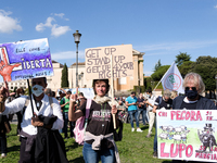 Rome was the site of anti-mask protests on October 10, 2020, in Piazza San Giovanni, even as Italy undergoes a resurgence of coronavirus inf...