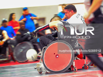 Wounded and disabled veterans take part in the 2019 National Veteran Wheelchair Games at the Kentucky International Convention Center in Lou...