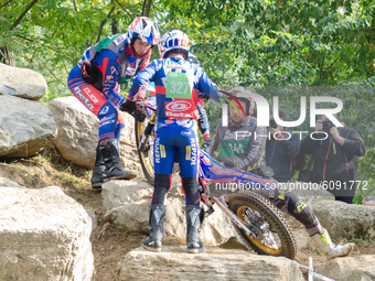 FIM Trial125 World Championships; David Fabian, Beta Team, in action during the FIM Trial125 World Championships in Lazzate, Italy, on Octob...