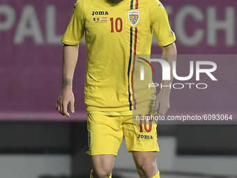 Alexandru Maxim of Romania in action  of UEFA Nations League football match in Ploiesti city October 14, 2020. (