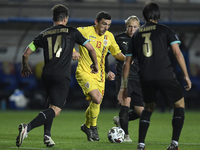 Claudiu Keseru of Romania in action during the game during the UEFA Nations League match between Romania v Austria, in Ploiesti, Romania, on...
