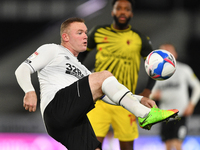 
Wayne Rooney of Derby County controls the ball during the Sky Bet Championship match between Derby County and Watford at the Pride Park, De...