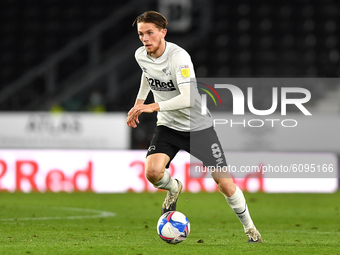 
Max Bird of Derby County during the Sky Bet Championship match between Derby County and Watford at the Pride Park, Derby on Friday 16th Oct...