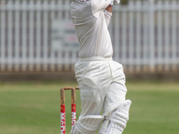 Taj Brar of the Gordon Cricket Club bats during day one of the NSW Premier Cricket first grade round 3 match between Western Suburbs and Gor...