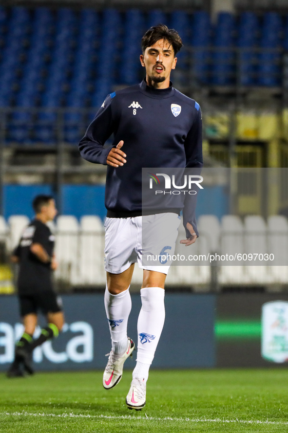 Emanuele Ndoj of Brescia calcio during pre-match training between Brescia and Lecce, Brescia, october 16 2020 