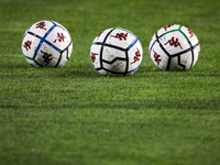 The official ball of the Italian Serie B League on the field of the Mario Rigamonti Stadium, Brescia, october 16 2020 (