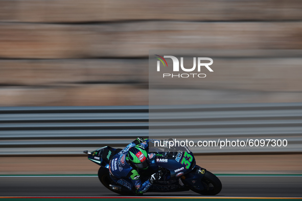Enea Bastianini (33) Of Italy And Italtrans Racing Team during the qualifying for the MotoGP of Aragon at Motorland Aragon Circuit on Octobe...