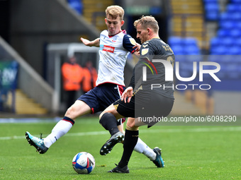 Oldham Athletic's Danny Rowe in action during the Sky Bet League 2 match between Bolton Wanderers and Oldham Athletic at the Reebok Stadium,...