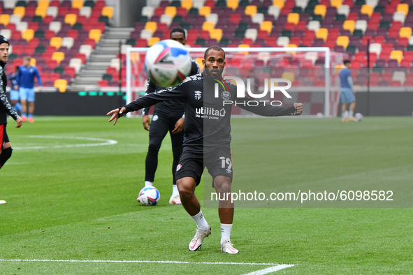 Bryan Mbeumo during the Sky Bet Championship match between Brentford and Coventry City at Brentford Community Stadium on October 17, 2020 in...