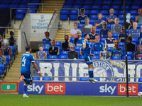 Ipswichs Gwion Edwards Scores during the Sky Bet League 1 match between Ipswich Town and Accrington Stanley at Portman Road, Ipswich, Englan...